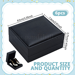 6Pcs Imitation Leather Cufflink Packaging Boxes&nbsp;CON-GO0001-29