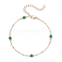 3Pcs Natural Malaysia Jade Rondelle Beads Link Bracelets&nbsp;BJEW-JB12655