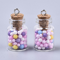 Glass Wishing Bottle Pendant Decorations&nbsp;LS-GLAA-N037-01H