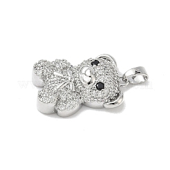 Brass Micro Pave Cubic Zirconia Pendants&nbsp;KK-L254-02P