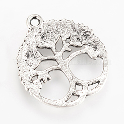 Tibetan Style Alloy Pendants&nbsp;TIBEP-Q064-35AS-NR