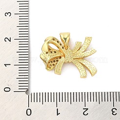 Brass Micro Pave Clear Cubic Zirconia Pendants&nbsp;FIND-Z041-01G