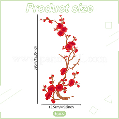Polyester Computerized Embroidery Iron on/Sew on Patches&nbsp;PATC-WH0014-47