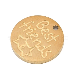 304 Stainless Steel Charms&nbsp;STAS-H249-15G
