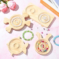 4Pcs 4 Styles Wooden Bracelet Display Trays&nbsp;BDIS-CJ0001-01