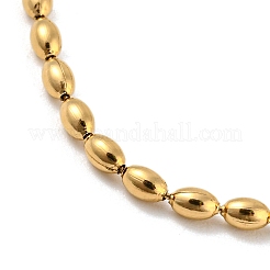 201 Stainless Steel Rugby Beaded Chain Bracelets&nbsp;LS-BJEW-G696-01A-G