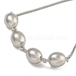 Rack Plating Egg Brass Link Bracelets for Women&nbsp;BJEW-B106-18P