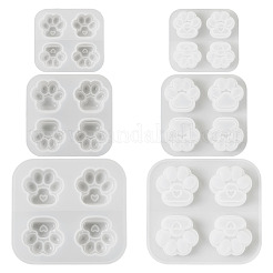 3Pcs 3 Style Paw Print Shape DIY Silicone Molds&nbsp;DIY-TA0005-22