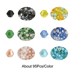 6 Strands 6 Colors Electroplate Glass Beads Strands&nbsp;EGLA-YW0003-06