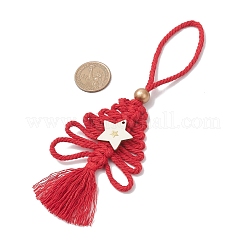 Cotton Christmas Trees Pendant Decoration&nbsp;HJEW-JM03830-03