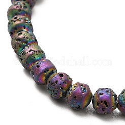 Electroplated Natural Lava Rock Beads Strands&nbsp;G-G984-17E