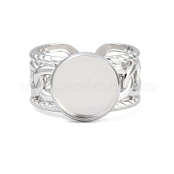 304 Stainless Steel Cuff Ring Components&nbsp;SA-CBA82C8-01C-P