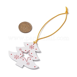 Christmas Wood Christmas Tree Pendant Decorations&nbsp;HJEW-JM02166-03