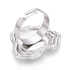 Adjustable Nuggets 304 Stainless Steel Ring Components&nbsp;STAS-T066-75P