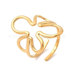 304 Stainless Steel Cuff Open Rings for Women&nbsp;RJEW-L342-04G