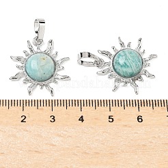 Natural Amazonite Pendants&nbsp;G-F786-08P-26