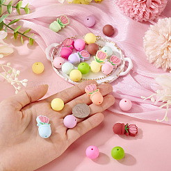 24Pcs 16 Styles Silicone Beads&nbsp;SIL-TA0002-95