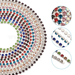 12 Colors Brass Rhinestone Strass Chains&nbsp;CHC-FW0001-01