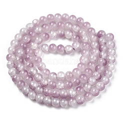 Crackle Baking Paint Imitation Jade Glass Beads Strands&nbsp;DGLA-T003-10mm-04