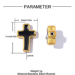 Easter 304 Stainless Steel with Enamel Beads&nbsp;SA-OY001-08G-02