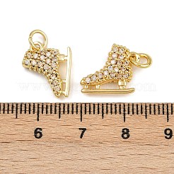 Brass Micro Pave Cubic Zirconia Charms&nbsp;KK-I377-02G