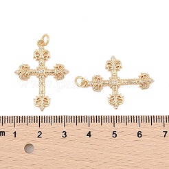 Brass Micro Pave Cubic Zirconia Pendants&nbsp;KK-L223-007G
