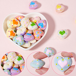 32Pcs 8 Colors Freehand UV Plating Acrylic Beads&nbsp;FIND-SP0002-76