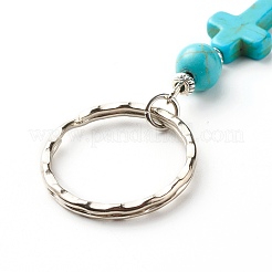 Synthetic Turquoise beads Keychain&nbsp;KEYC-JKC00267-02
