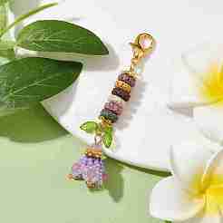 Natural Lava Rock Beads Pendant Decorations&nbsp;HJEW-MZ00042-02