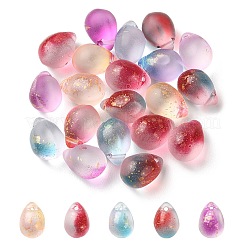 20Pcs 5 Colors Two Tone Transparent Spray Painted Glass Charms&nbsp;GLAA-YW0001-92