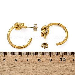 304 Stainless Steel knot Stud Earrings&nbsp;EJEW-S272-04G