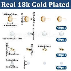 40Pcs 304 Stainless Steel Stud Earring Settings&nbsp;DIY-SP0007-46D