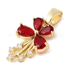 Brass Micro Pave Cubic Zirconia Pendants&nbsp;KK-C141-09G