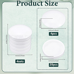 4Pcs Five-layer Ceramic Ink Dish&nbsp;AJEW-WA0003-90