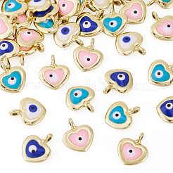 40Pcs Alloy Enamel Charms&nbsp;ENAM-PJ0001-16