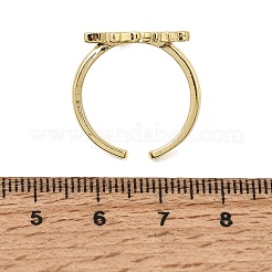 Brass Enamel Cuff Open Rings&nbsp;KK-CBA04DC-02G