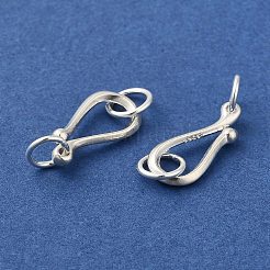 925 Sterling Silver S Shape Clasps&nbsp;STER-A009-17
