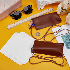 2Pcs Rectangle PU Leather Glasses Storage Bags&nbsp;ABAG-CN0001-75B
