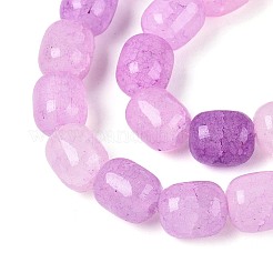 Baking Paint Crackle Glass Beads Strands&nbsp;DGLA-N019-01B-13
