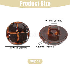 1-Hole Plastic Buttons&nbsp;BUTT-CA0001-34C