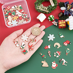 40Pcs 20 Style Light Gold Alloy Enamel Pendants&nbsp;FIND-SC0002-65