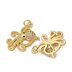 Brass Micro Pave Cubic Zirconia Pendants&nbsp;KK-A271-03C-G
