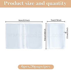 6Pcs PVC Wallet Insert Loose Leaf Book Inside Pages for Credit Card Holder&nbsp;AJEW-GO0002-75