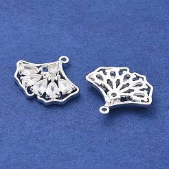 Brass Micro Pave Cubic Zirconia Pendants&nbsp;KK-B134-44S