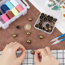30Pcs 1-Hole Alloy Shank Buttons&nbsp;FIND-UN0002-82