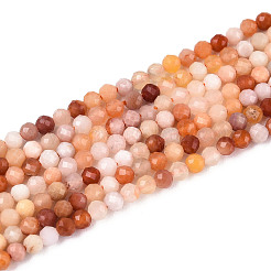 Natural Golden Silk Jade Beads Strands&nbsp;G-T143-07