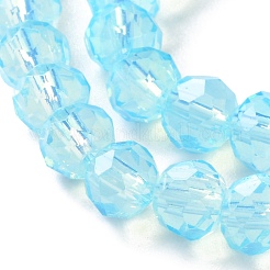 Baking Paint Transparent Glass Beads Strands&nbsp;DGLA-A034-J6MM-D08