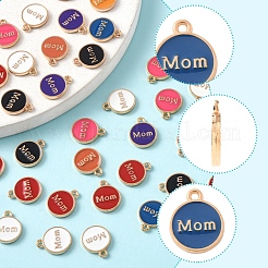 40Pcs Mother's Day Alloy Enamel Charms&nbsp;ENAM-FS0002-79
