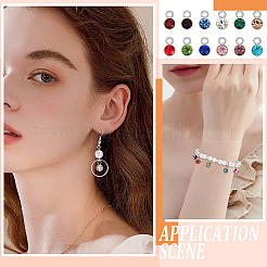 48Pcs 12 Colors Glass Rhinestone Charms&nbsp;RB-BBC0001-01