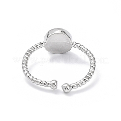 Natural Blue Lace Agate Cuff Rings&nbsp;RJEW-E074-01P-05